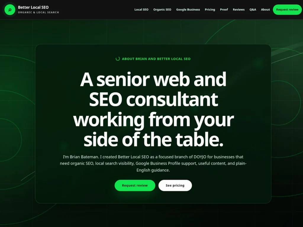 Project image from DOYJO’s Better Local SEO case study