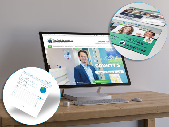 Project image from DOYJO’s Blue Apple Dental Group case study
